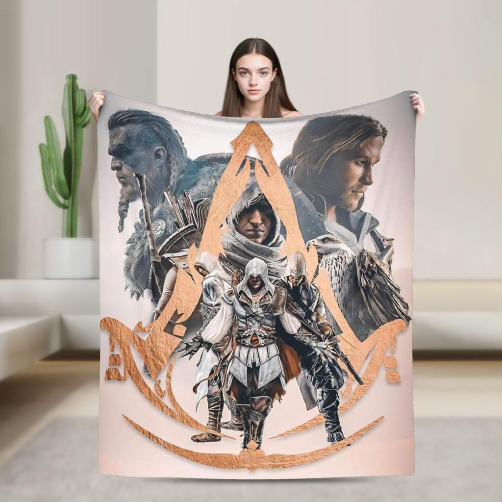 Assassins Creed Shadows  Blanket Quality Soft Warm  Throw Blanket Winter Boy Girl Couch Chair Sofa Bed Fluffy Bedspread