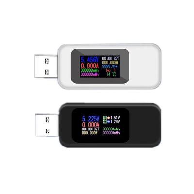 1piece MX18 Black / White 4-30V 0-5.1A IPS  Color Display USB Tester Multimeter Support QC2.0 QC3.0, USB 3.0 Voltage Current Power Capacity Detector