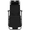 Chaise longue - VIDAXL - Pliable - Noir - 175 x 61 x 87 cm - 2 personnes