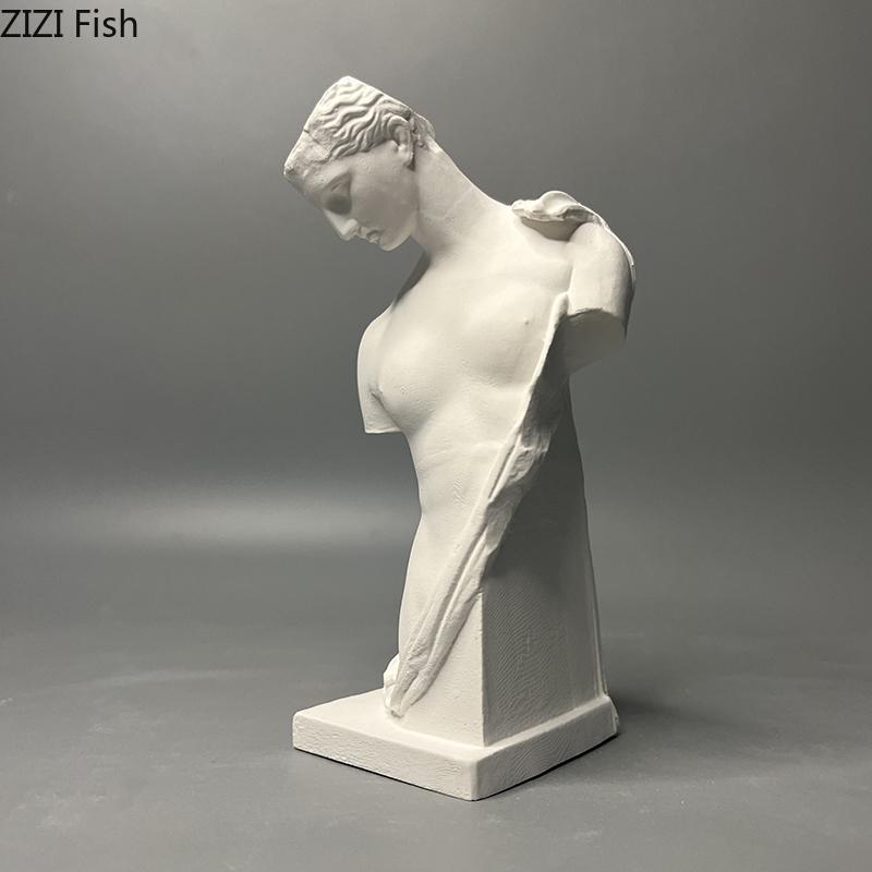 Ancient Greek Girl Plaster Statue Desk Decoration Ornaments Characters Sculpture Sketching Practice Coloring Teaching Tool