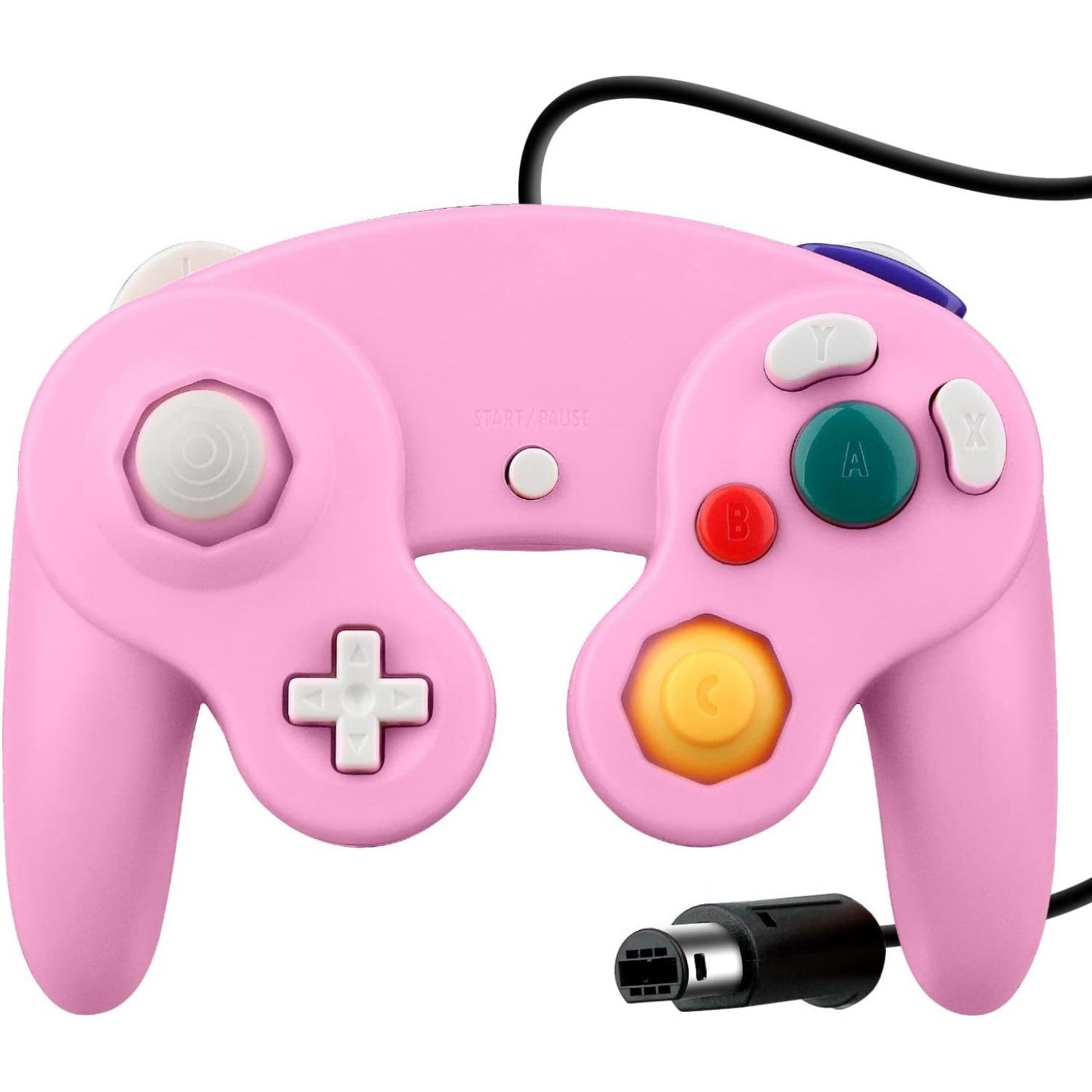 Проводной игровой контроллер Shock для видеоигр Nintendo GameCube NGC Wii 13*10*5cm розовый