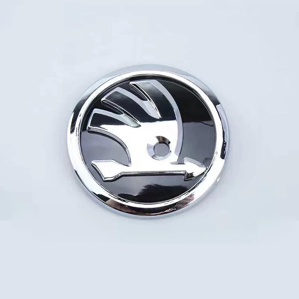 Car Sticker 2Pcs 80mm 90mm Car Head Front Rear Boot Trunk Emblem Sticker for Skoda Octavia 2 3 A5 A7 Kodiaq Fabia Rapid 3 Karoq