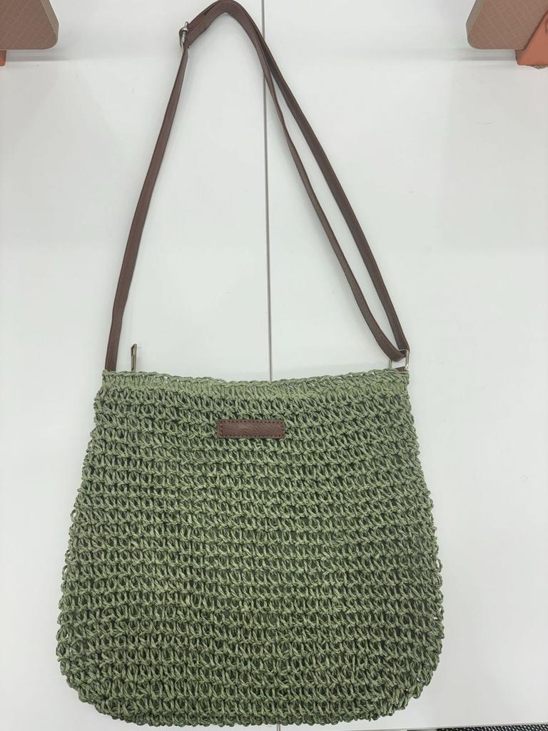 Large Capacity Straw Shoulder Bag With Zipper New Handmade Woven Bag Versatile Crossbody Bag For Women Vacation Beach Bag