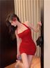 Summer new celebrity temperament sexy neck skirt slim and thin hip-wrapped sleeveless suspender dress women