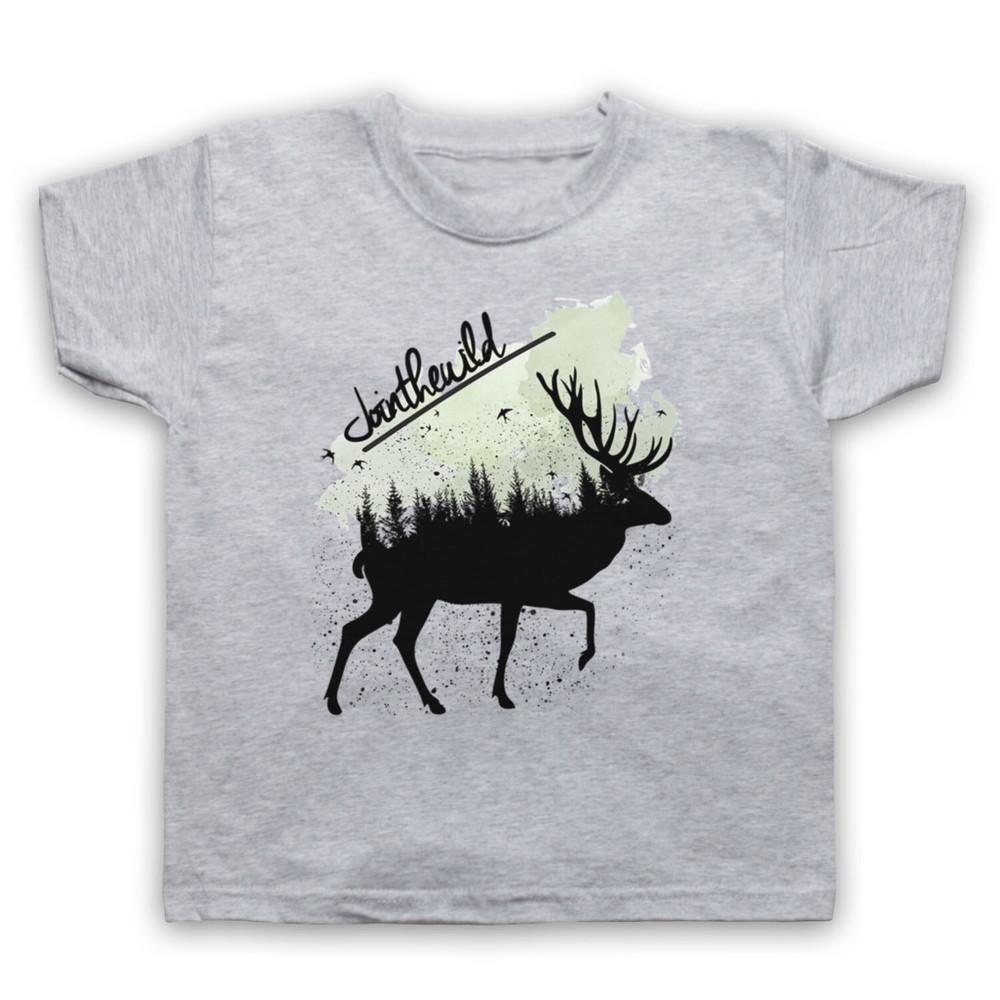 Join The Wild Deer Graffiti Style Wildlife Love Nature Kids Childs T-Shirt