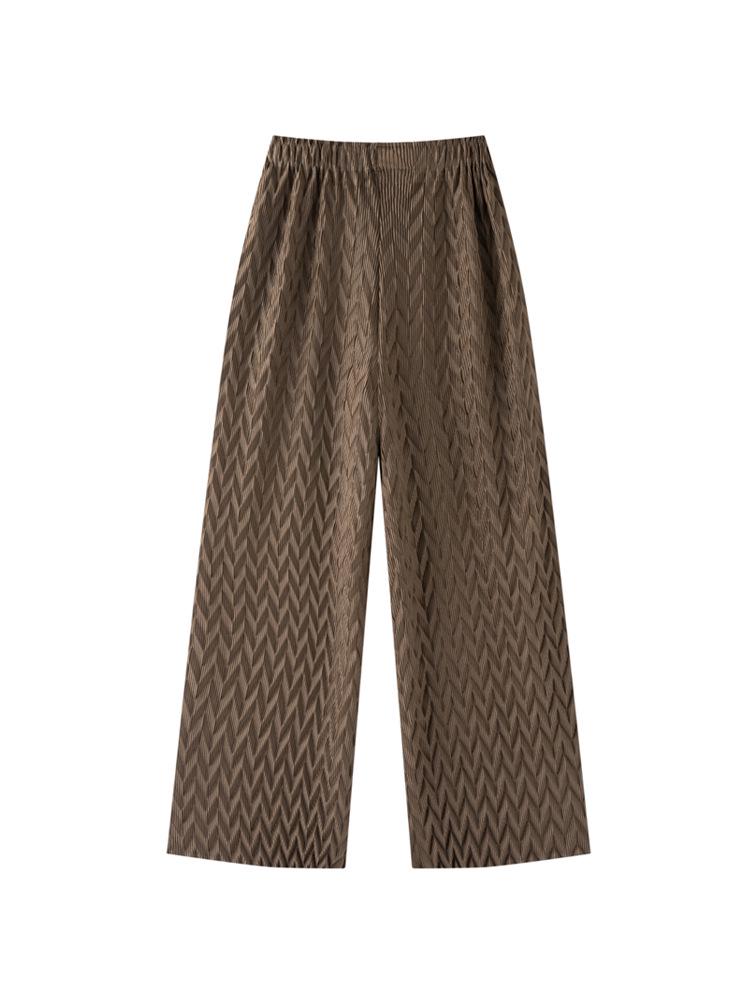 Miyake Women s Spring Elastic Waist Pleated Wide-Leg Pants - Versatile, Loose, and Slimming Casual Wear One Size