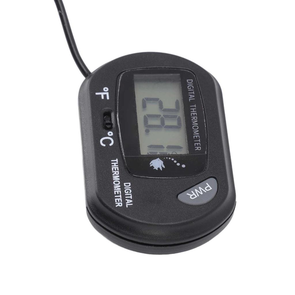 Aquarium Thermometer, Digital LCD Display with Accurate Temperature Monitoring and Strong Suction Cup, Waterproof Submersible Meter for Aquarium Water