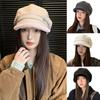 Plush French Artist Hat Lamb Fleece Felt Berets Fashion Winter Berets Hat  Lady