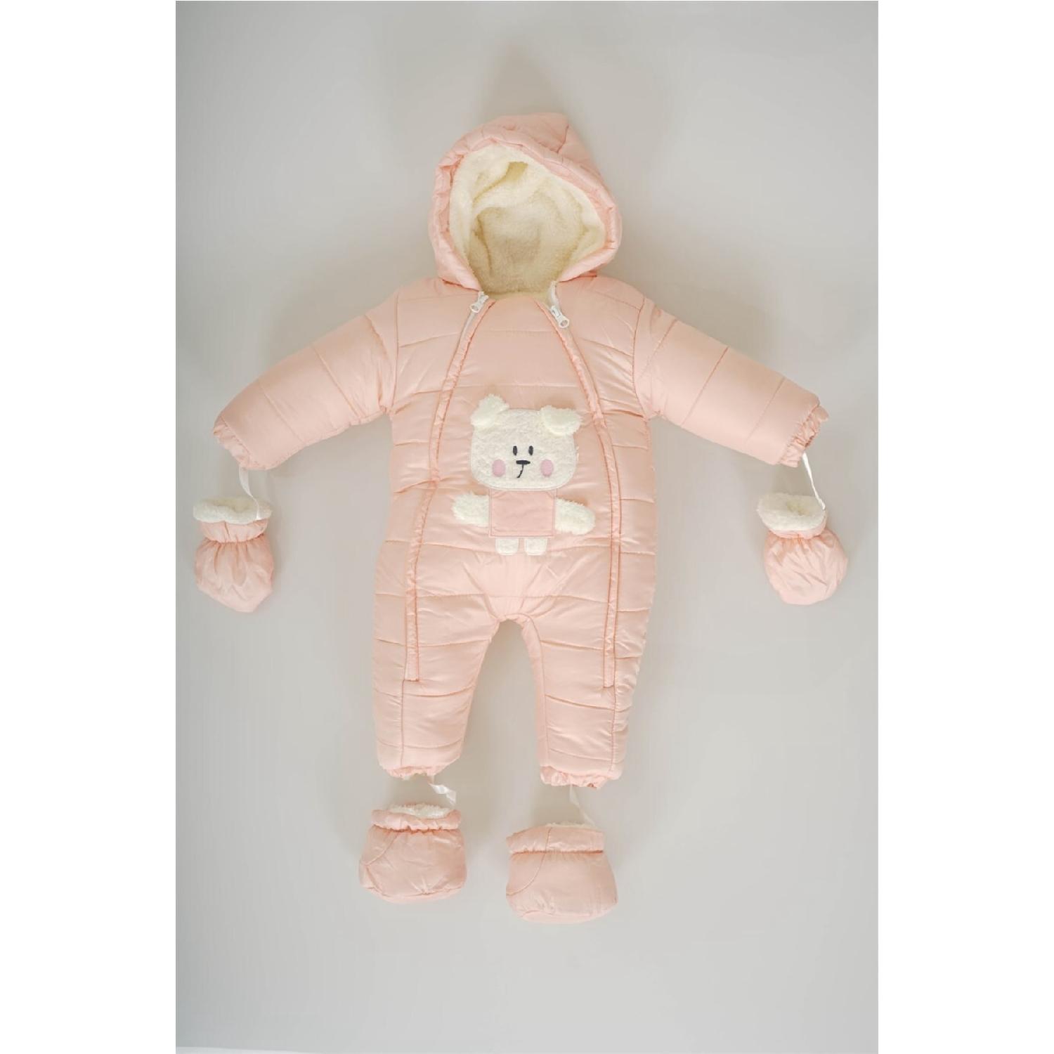 

Baby Teddy Teddy Teddy Модель Меховые перчатки Пальто астронавта в меховых перчатках Комбинезон 6-9 AY