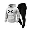 2025 Trendy Men's Warm Hooded Sweatshirt Set for Autumn/Winter