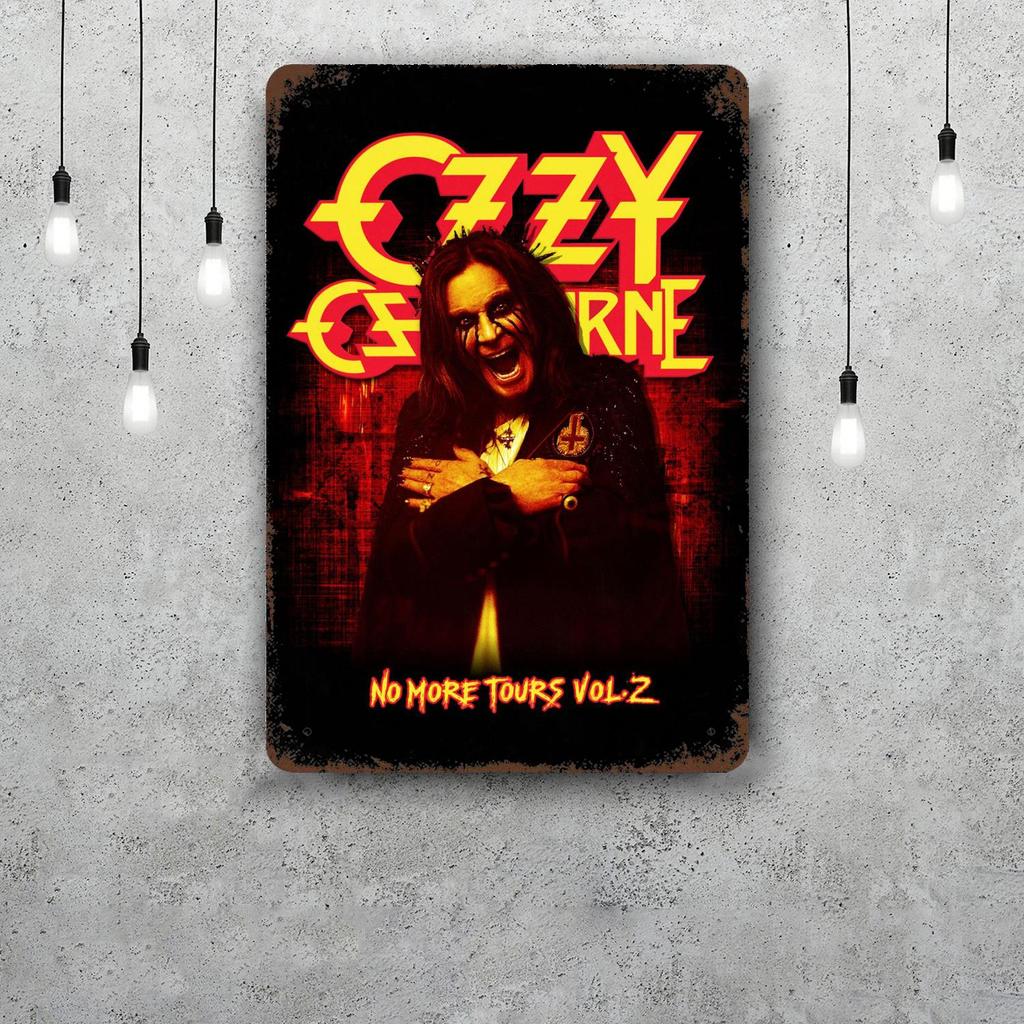 Ozzy osbourne Dekorationsposter Vintage Blechschild Metallschild Dekorative Plakette für Pub Bar Man Cave Club Wanddekoration