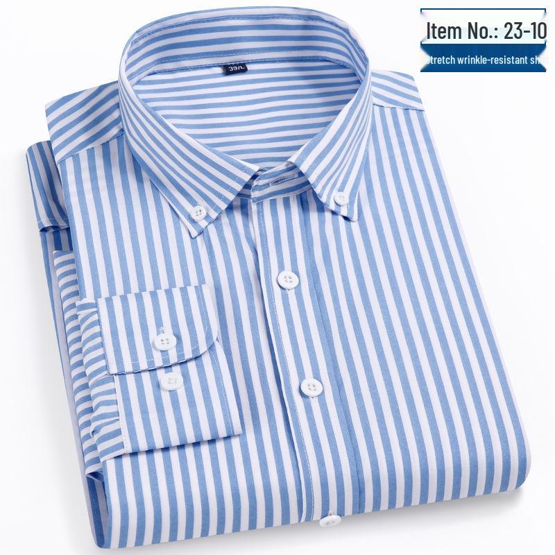 Men's Striped Non-Iron Long Sleeve Shirt—Spring/Summer Collection