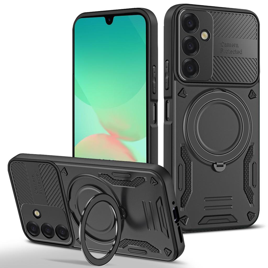 For Samsung Galaxy S26+ Magnetic Case Shockproof TPU + PC Phone Back Cover with Kickstand