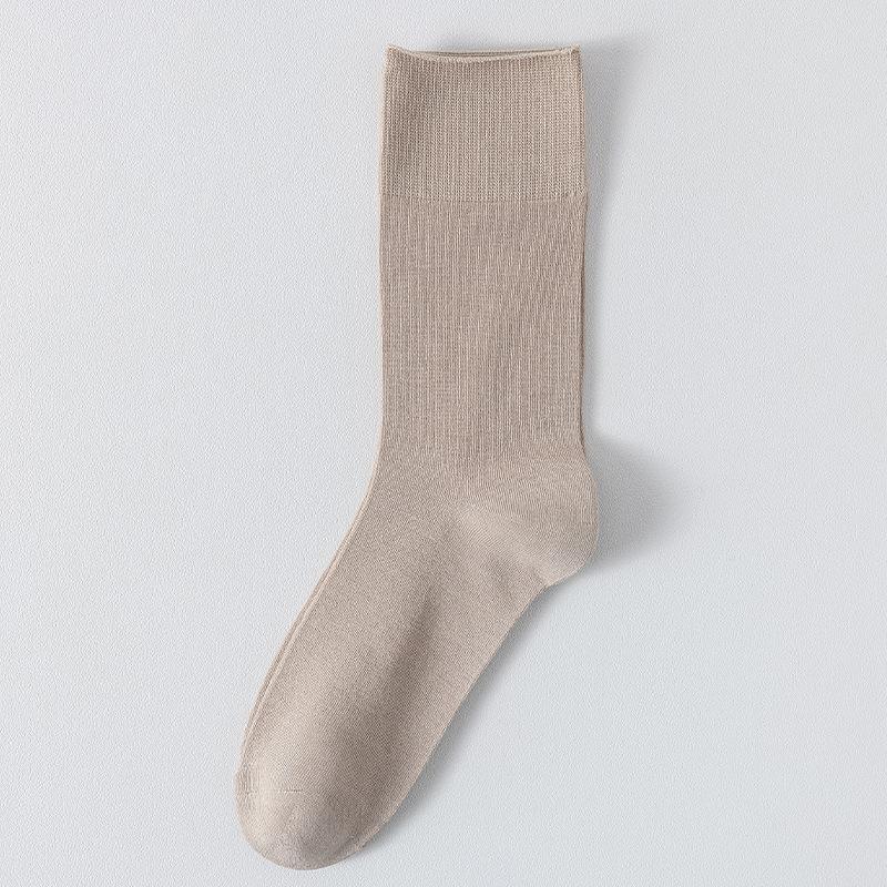 

Мужские летние тонкие сетчатые носки до середины икры, бесшовные, из прохладного шелка, свободные чулки-гольфы 1 pair кофейный