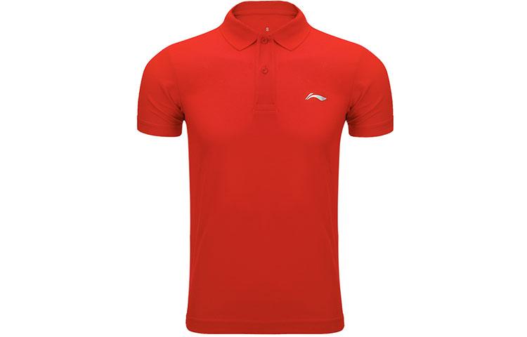 Мужские поло Li Ning Красный воротник-поло Умеренный прямой крой APLR183-3 XXXL