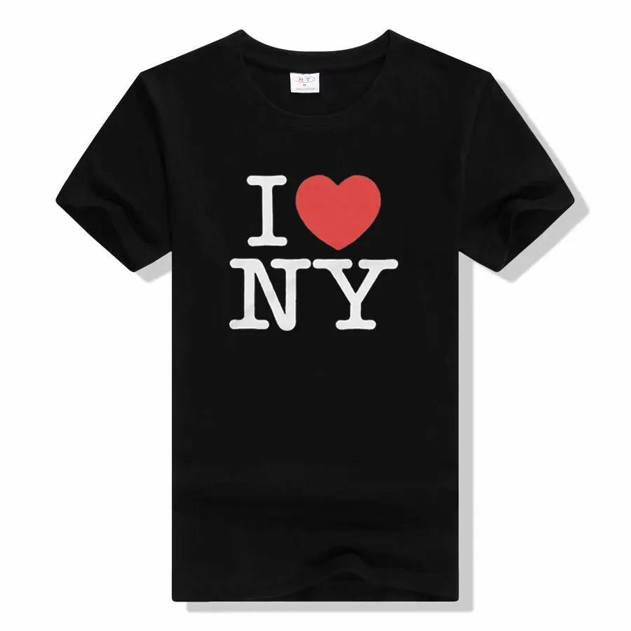 Новая женская мужская унисекс футболка I Love NY Футболка I Love New York Надписи Цитаты Буквы Напечатанные Наряды Уличный Стиль S