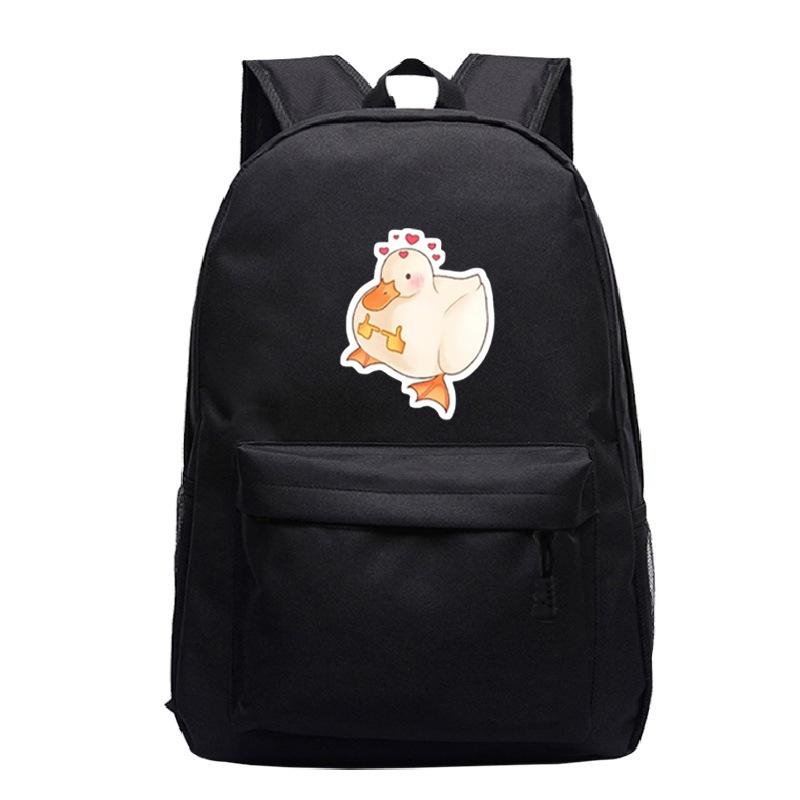 Primary And Secondary School Students Schoolbag Goose Personalized Printing Youth Leisure Simple Backpack Large Capacity