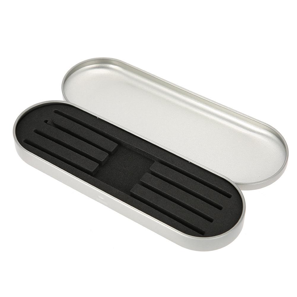 

Professional Storage Box for Eyelash Extension Tweezers Organizer Case Eyelashes Makeup Tool Silver