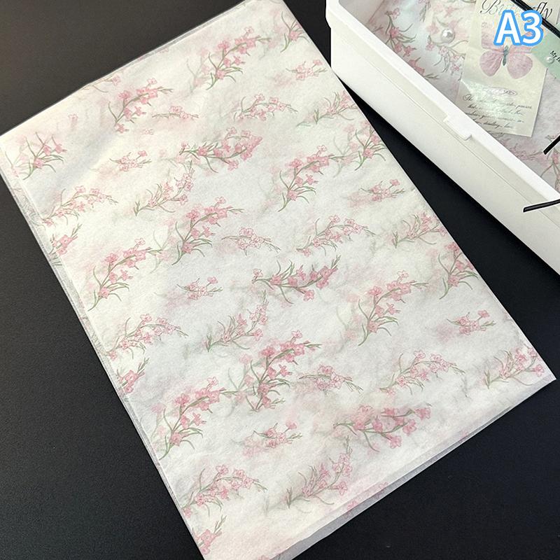 

Stylish Tissue Paper with Tulip Pattern and Green Leaves - Perfect for Gift Wrapping, Wine Box covering and Home Decor