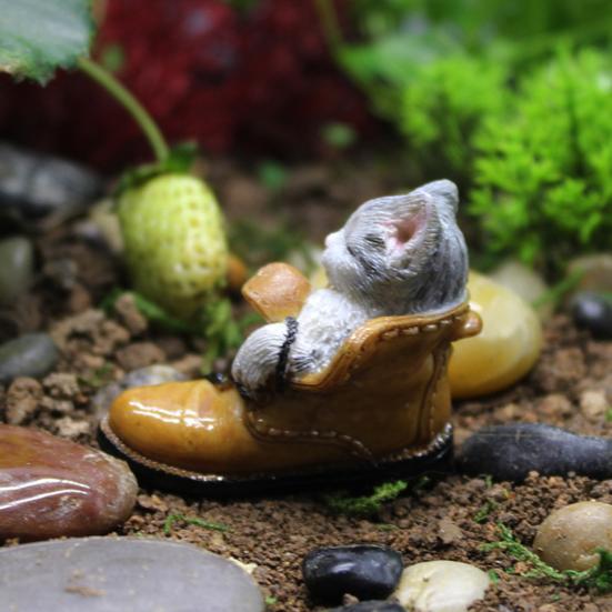 Miniaturní želva vlastnoručně vyrobená zahradní figurka z pryskyřice jako dárek