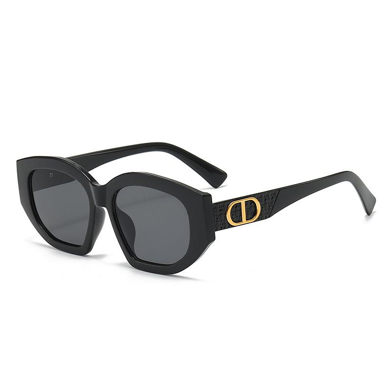 JYL TS Square Sunglasses With Letter Decor UV Protection For Street Shooting M590