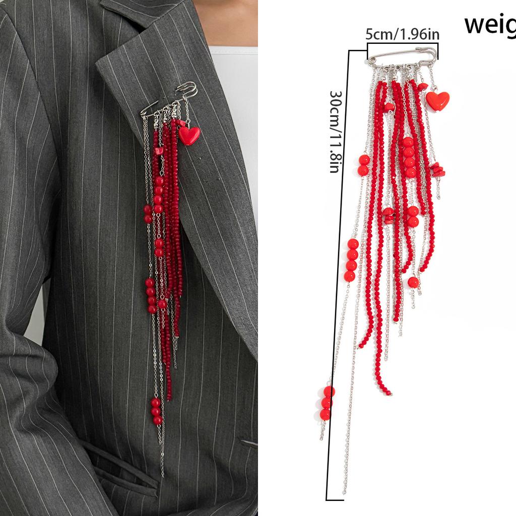 Fashion Versatile Daily Lapel Pin, Ins Style Beaded Crystal Brooch Pins For Women