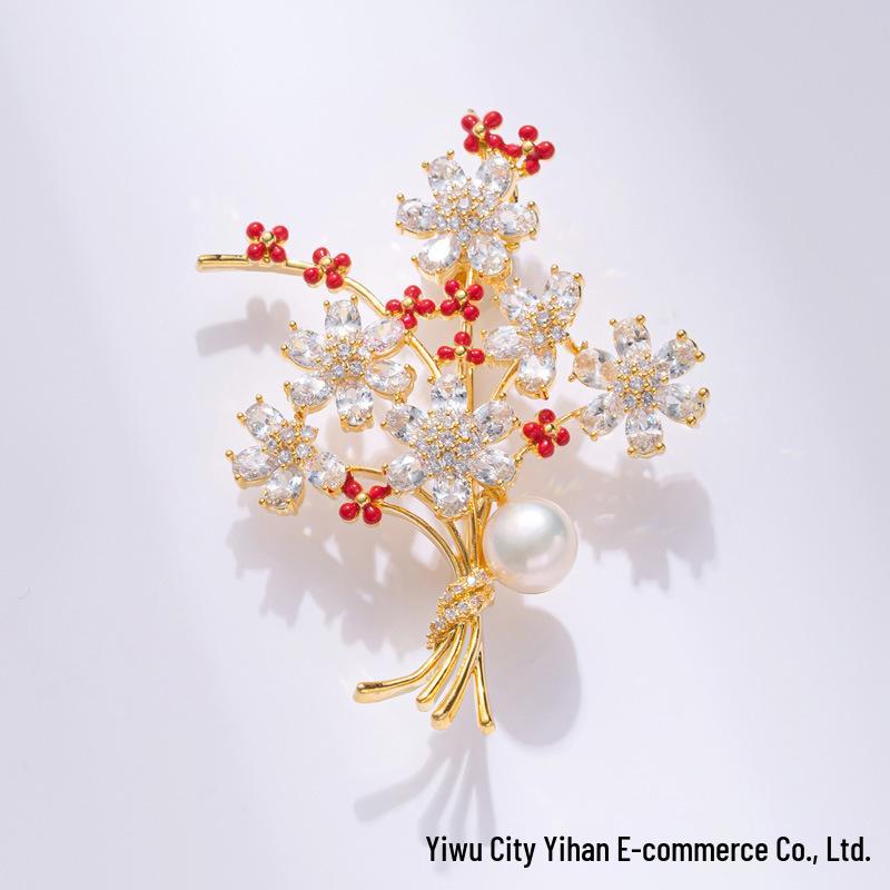 Luxury Plum Blossom Brooch: Elegant Design Suit Dress Accessory Gift