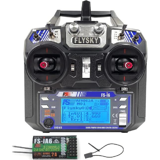Flysky FS-i6 6CH 2.4GHz Radio System RC Transmitter Controller with FS-iA6 Receiver for RC Helicopter Plane Quadcopter Glide(Model_2)