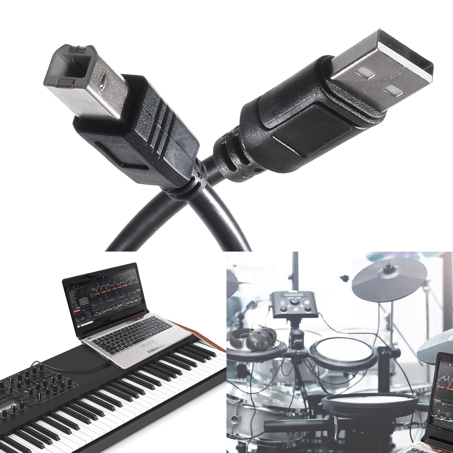 

MIDI Cable USB Conversion Cable Conversion Adapter x USB Interface Keyboard Digital Piano Controller [Ocello] [MIDI Conversion/1.0m/1.8m/5.0m] (1m)