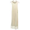 CABaN No Sleeve Crochet Knit Long Dress F Ivory Women Used