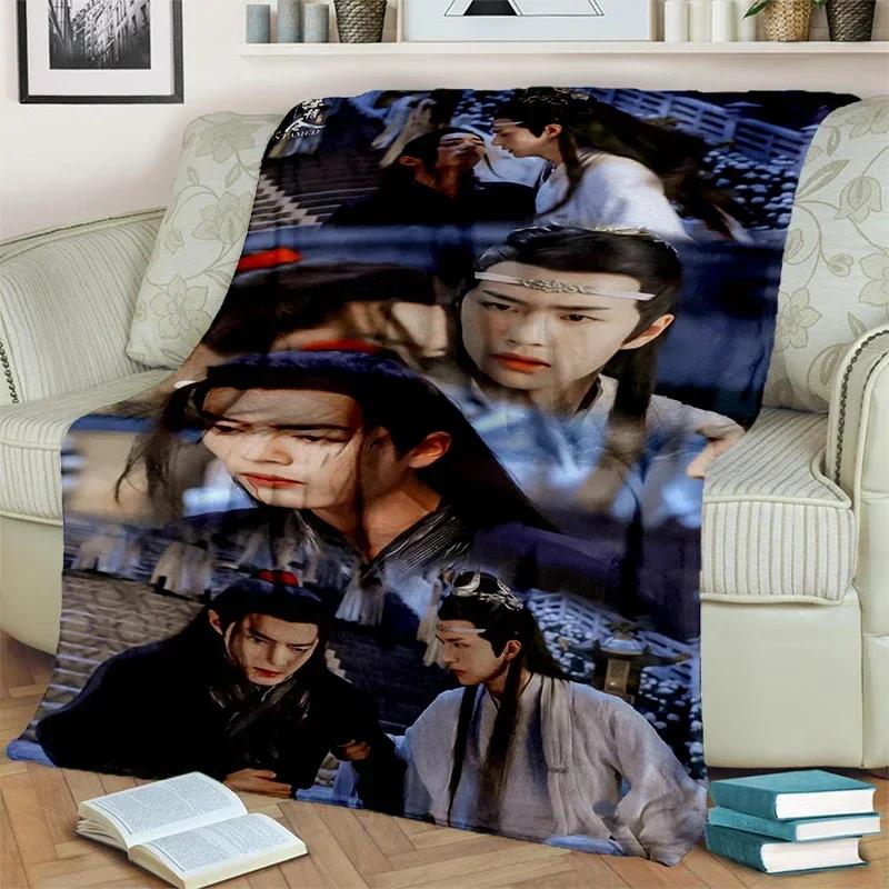 Drama The Untamed xiao zhan wang yi bo Weiche Überwurfdecke, Überwurfdecke, weiche Cartoon-bedruckte Tagesdecke, Tagesdecke, Sofa-Geschenk