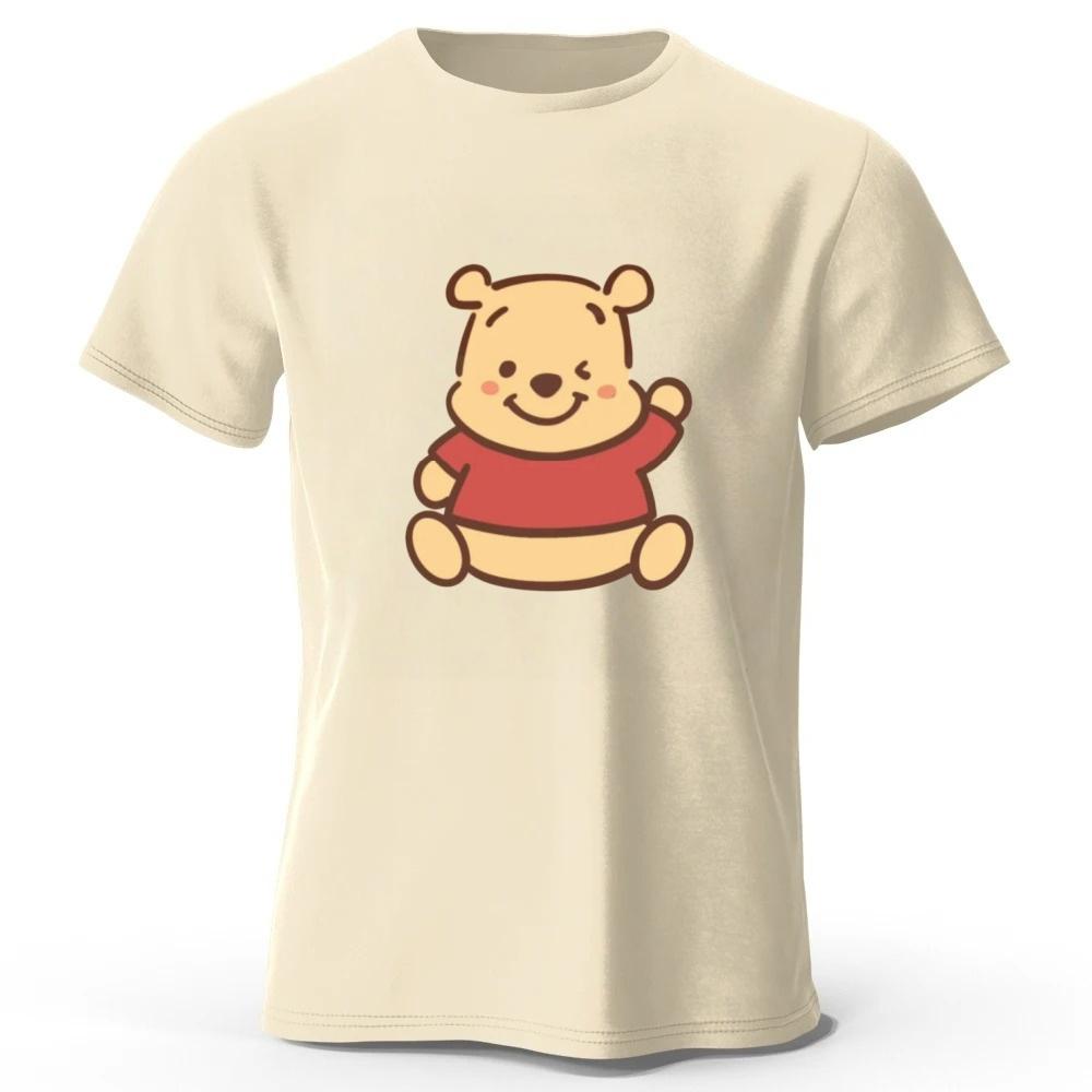 Fashion New Style Winnie The Pooh Pure Cotton Shortsleeve Menswomens Daily Casual Soft Highquality Plussize Tshirt
