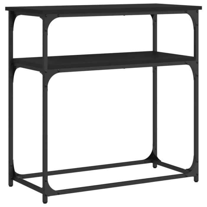 VidaXL Console Table Black 75x35.5x75 Cm Engineered Wood 834070