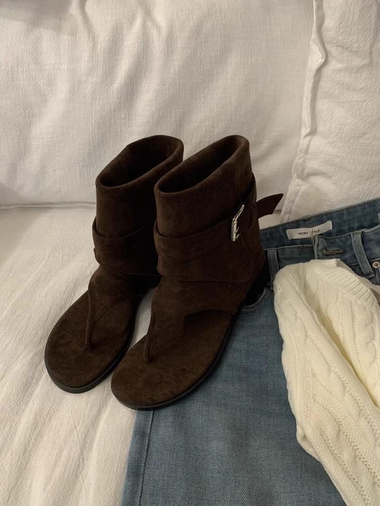 Cowboy boots sandals women's summer toe cool boots women's 2025 new flat flip-flops retro women's shoes summer