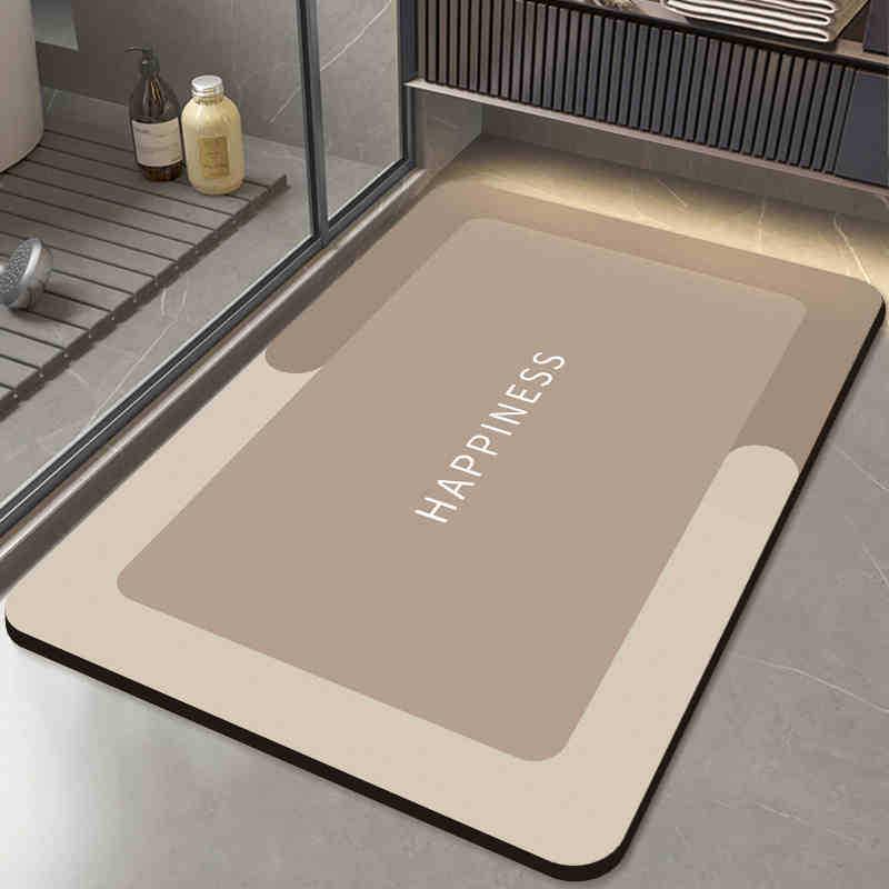 Quick-Dry Non-Slip Minimalist Floor Mat - Water-Absorbent & Easy-Clean for Bathroom & Entrance