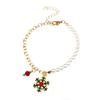 Christmas Bracelet Xmas Tree Santa Claus Snowman Snowflake Fashion Jewelry Oranments