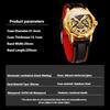 FORSINING Mens Watches Hand-winding Mechanical Skeleton Watch for Men Hollow Out Rubber Strap Waterproof Luminous Mens Wristwatch