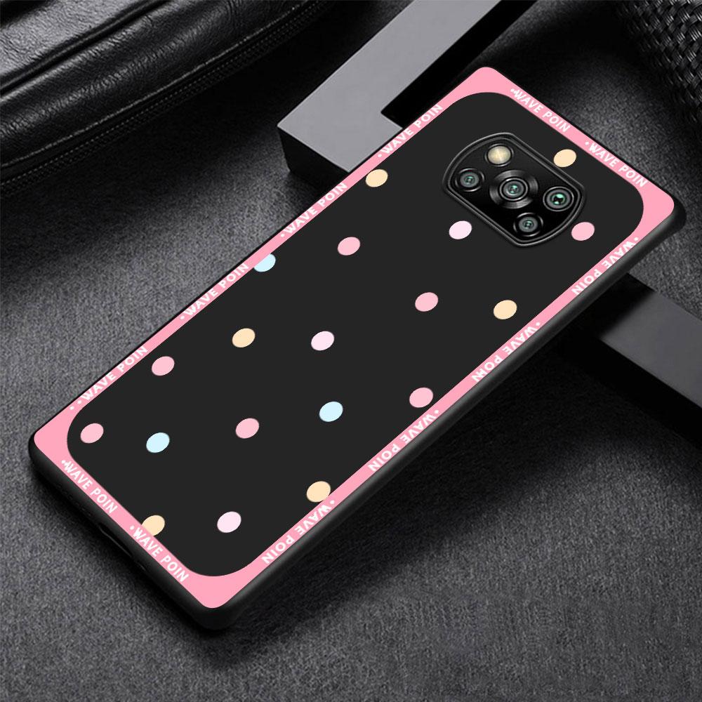 

Красочный Милый Чехол с Принтом Волны и Точек для Xiaomi Poco M5s X3 NFC X5 F3 M4 M3 Pro Черный Силиконовый Мягкий Чехол для Телефона Coque Xiaomi Poco X3 NFC