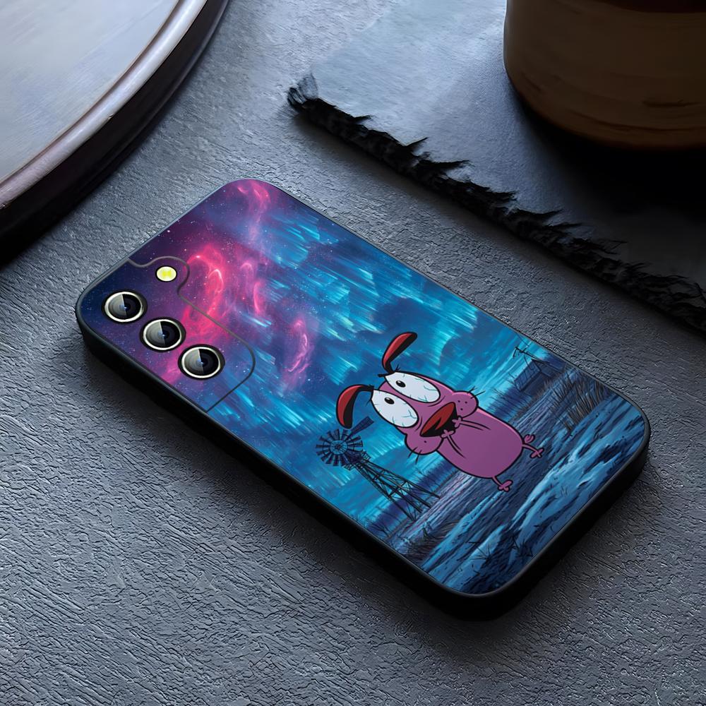 

Courage CowardlyS Dog Phone Case For Samsung Galaxy S26 S24 S23 S22 S25 S21 S20 Ultra Fe Plus A54 A24 A55 A53 Coque Galaxy S24