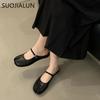 Fashion SUOJIALUN 2025 Summer New Women Slipper Fashion Split Toe Flat Heel Slip On Mules Shoes Soft Outdoor Casual Dress Sandal Slide