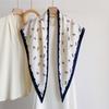 New Ladies' Butterfly Bow Small Polka Dot Print Shawl Multifunctional Daily Commute Layering Atmosphere Triangular Scarf
