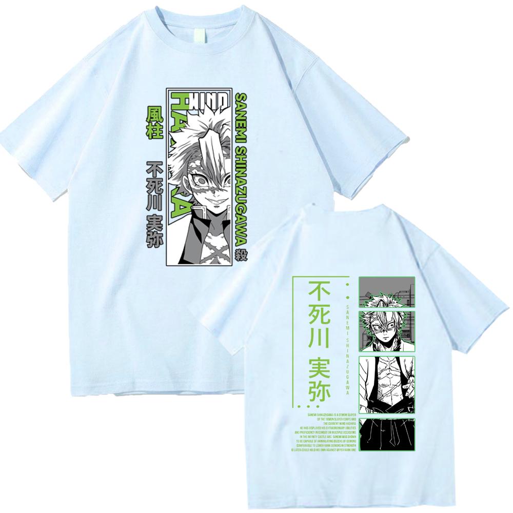 2025 Anime Demon Slayer Shinazugawa Sanemi Tricouri Unisex Femei Vară Casual Gât O Mânecă Scurtă Tricouri Unisex