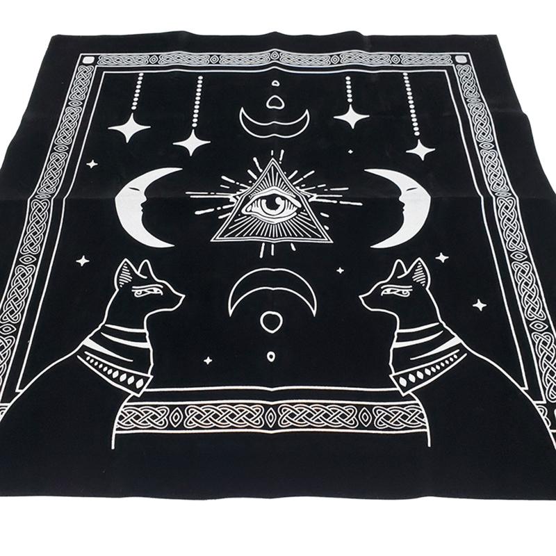 Square Flannel Tarot Altar Cloth Card Board Game Astrology for Oracle Card Pad Table Cover Card Mat Divination Tableclot