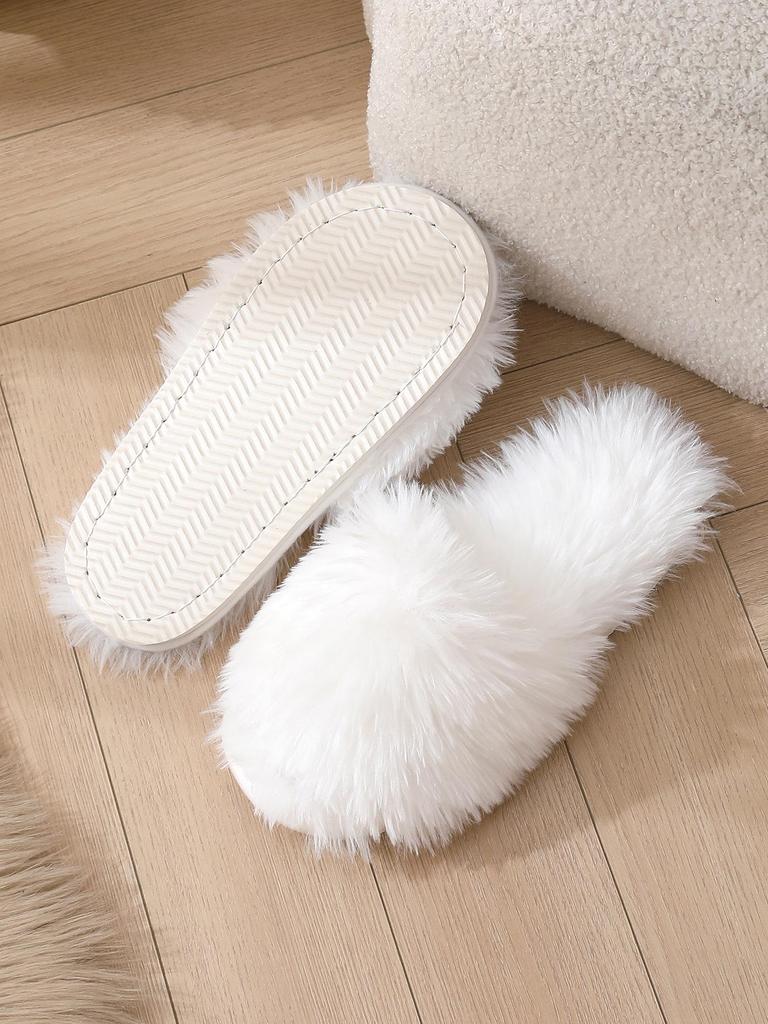 Women's 2024 Fuzzy Open-Toe Slippers – Spring & Autumn Candy Colors