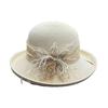 High-end straw hat women's summer seaside vacation sunscreen sunshade beach hat big edge crimped bucket hat bowler hat