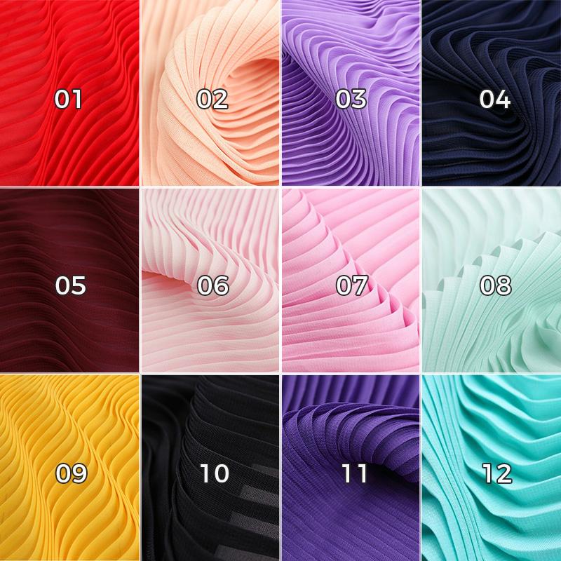 100 x150cm Plissee Chiffon Stoff Akkordeon Plissee Mesh Stoff Für DIY Nähen Kleid Hintergrund Hochzeit Dekoration Material