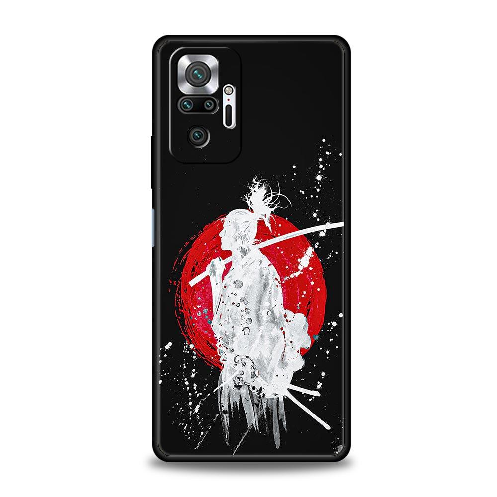 Japan Redsun Samurai Bushido For Xiaomi Redmi Note 12 Phone Case 10C 10 11 9 8 Pro Plus 9S 7 8T 9T 9A 8A 9C K50 K40 Gaming Cover
