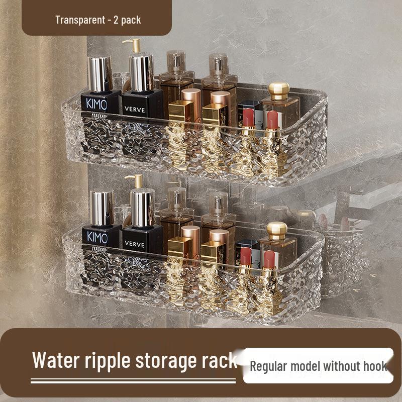 Wall-Mounted Bathroom Corner Shelf: Punch-Free Triangle Rack for Toilet Storage