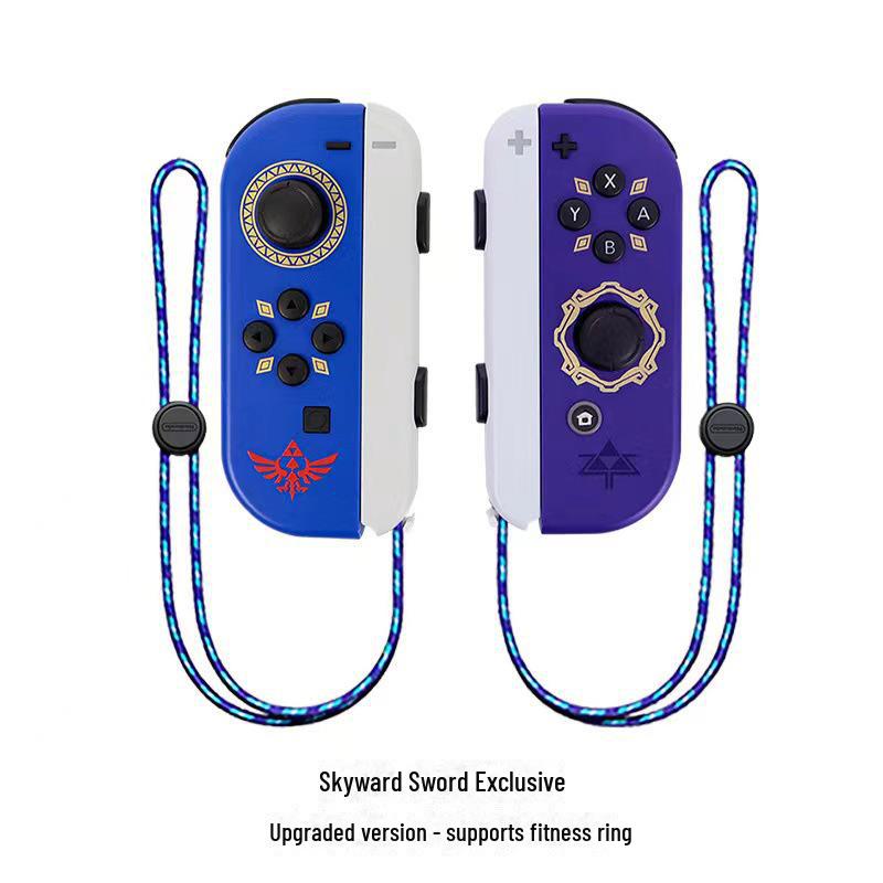 Compatible Joycon Handles for NS Switch - Kingdom Tears Edition with Bluetooth Wake-Up and Fitness Ring Support
