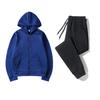 Autumn and Winter Zipper Shirt Hooded Sweater Sweatpants Set Sportswear, Solid Color Couple Hoodie, Sweater Set